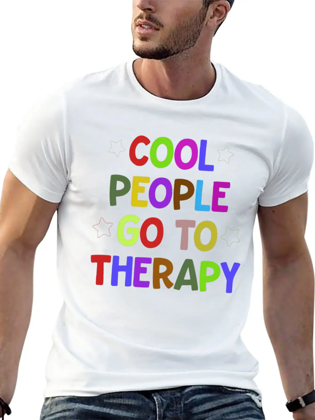 Cool People Go To Therapy Mental Health Fun Gift Relaxed Everyday Tee – Lightweight And Durable Cotton