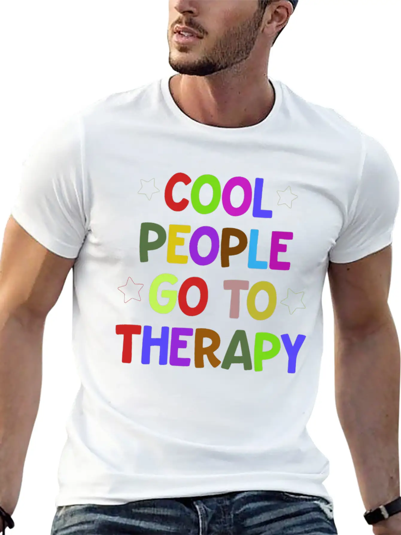 Cool People Go To Therapy Mental Health Fun Gift Relaxed Everyday Tee – Lightweight And Durable Cotton