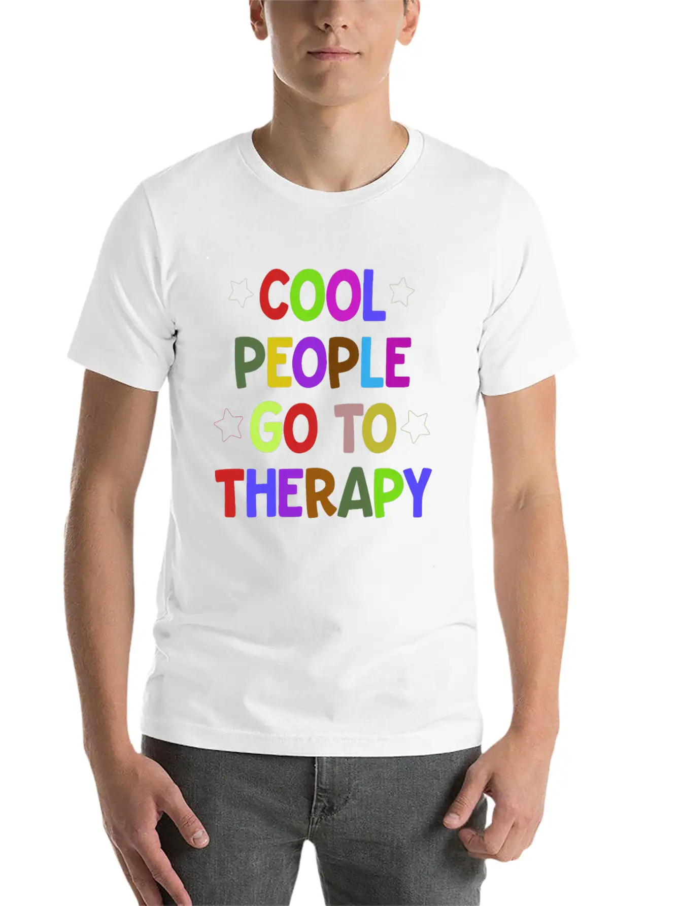 Cool People Go To Therapy Mental Health Fun Gift Relaxed Everyday Tee – Lightweight And Durable Cotton
