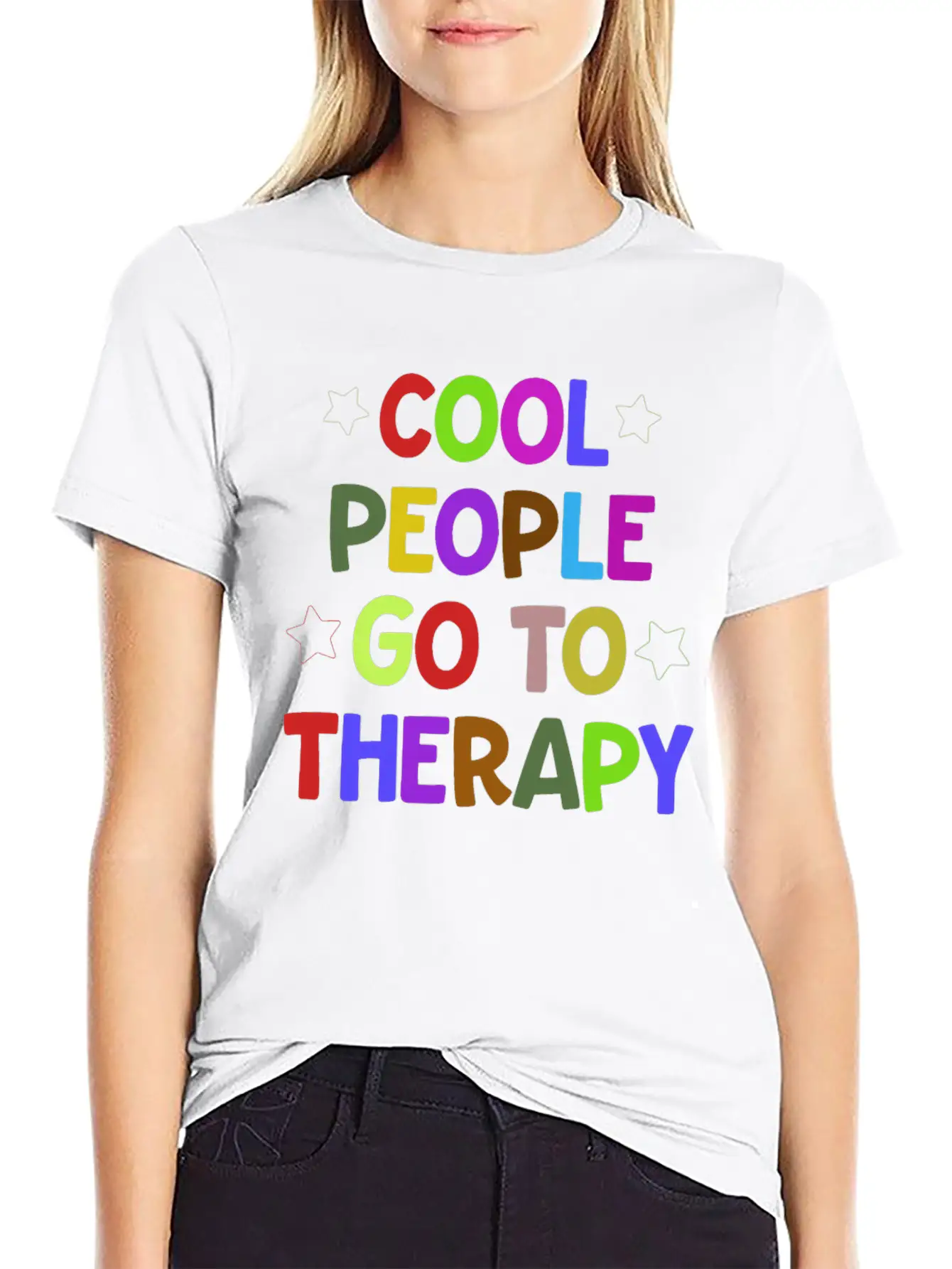 Cool People Go To Therapy Mental Health Fun Gift Relaxed Everyday Tee – Lightweight And Durable Cotton