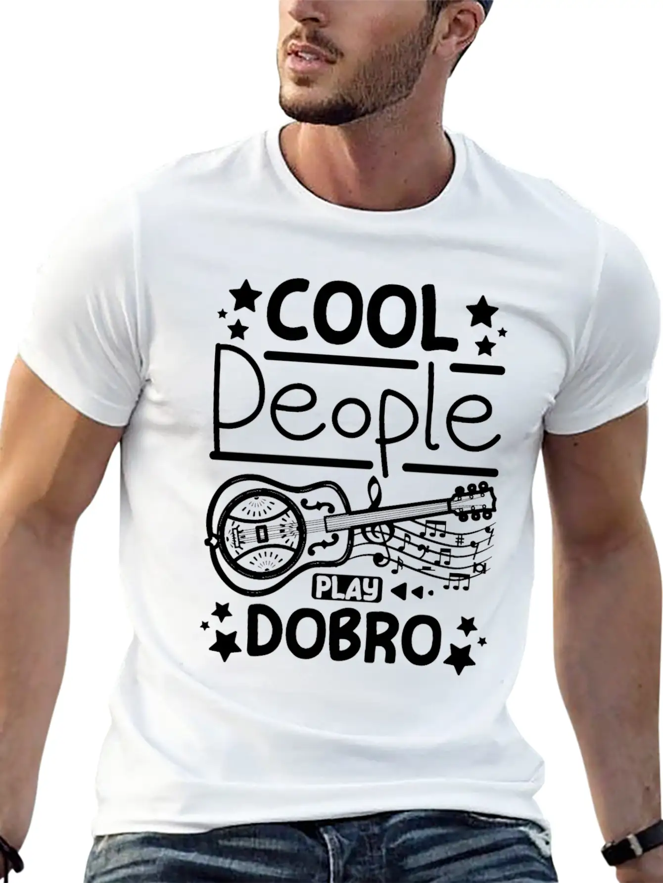 Cool People Play Dobro Resonator Guitar Breathable Graphic T-Shirt – Perfect For Casual Days