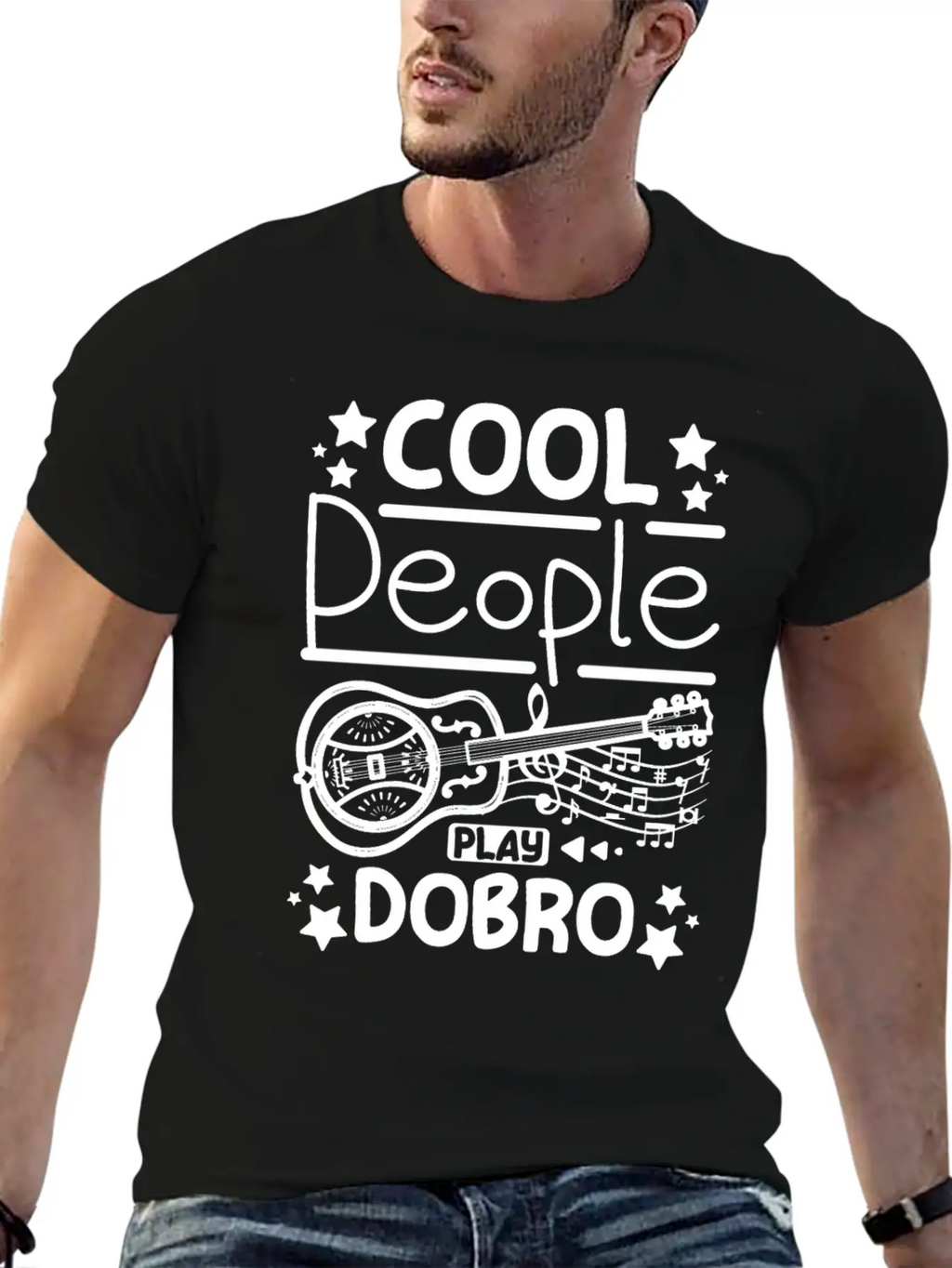 Cool People Play Dobro Resonator Guitar Breathable Graphic T-Shirt – Perfect For Casual Days
