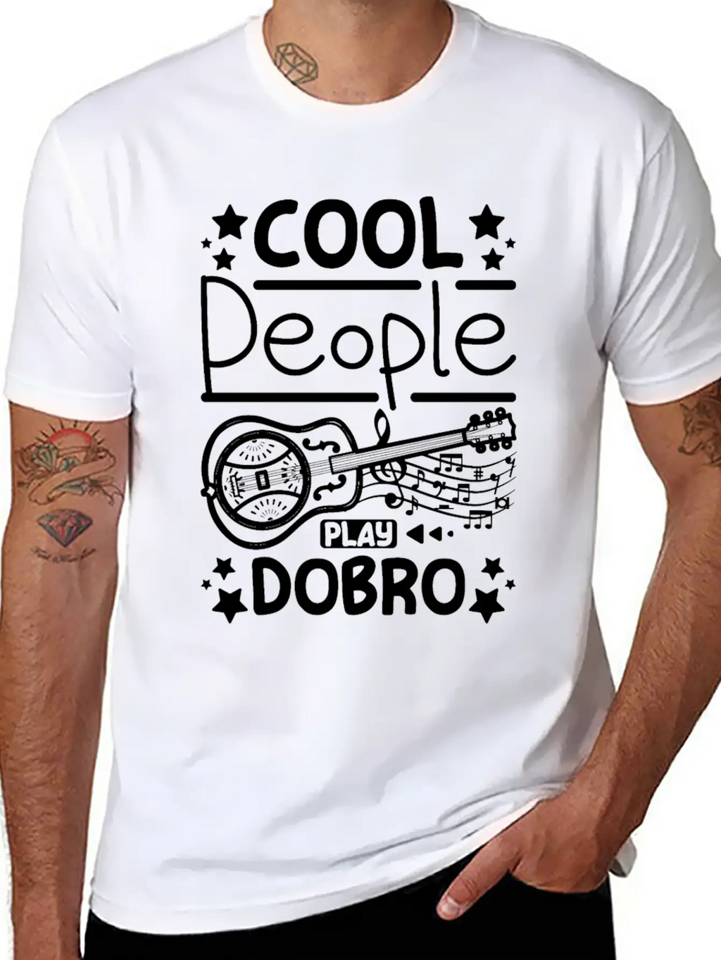 Cool People Play Dobro Resonator Guitar Breathable Graphic T-Shirt – Perfect For Casual Days