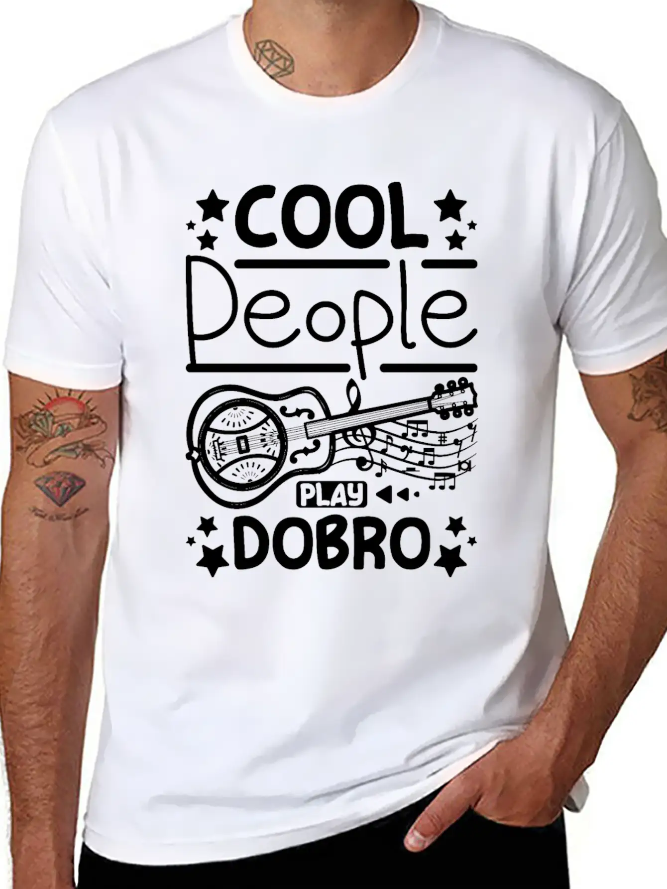 Cool People Play Dobro Resonator Guitar Breathable Graphic T-Shirt – Perfect For Casual Days