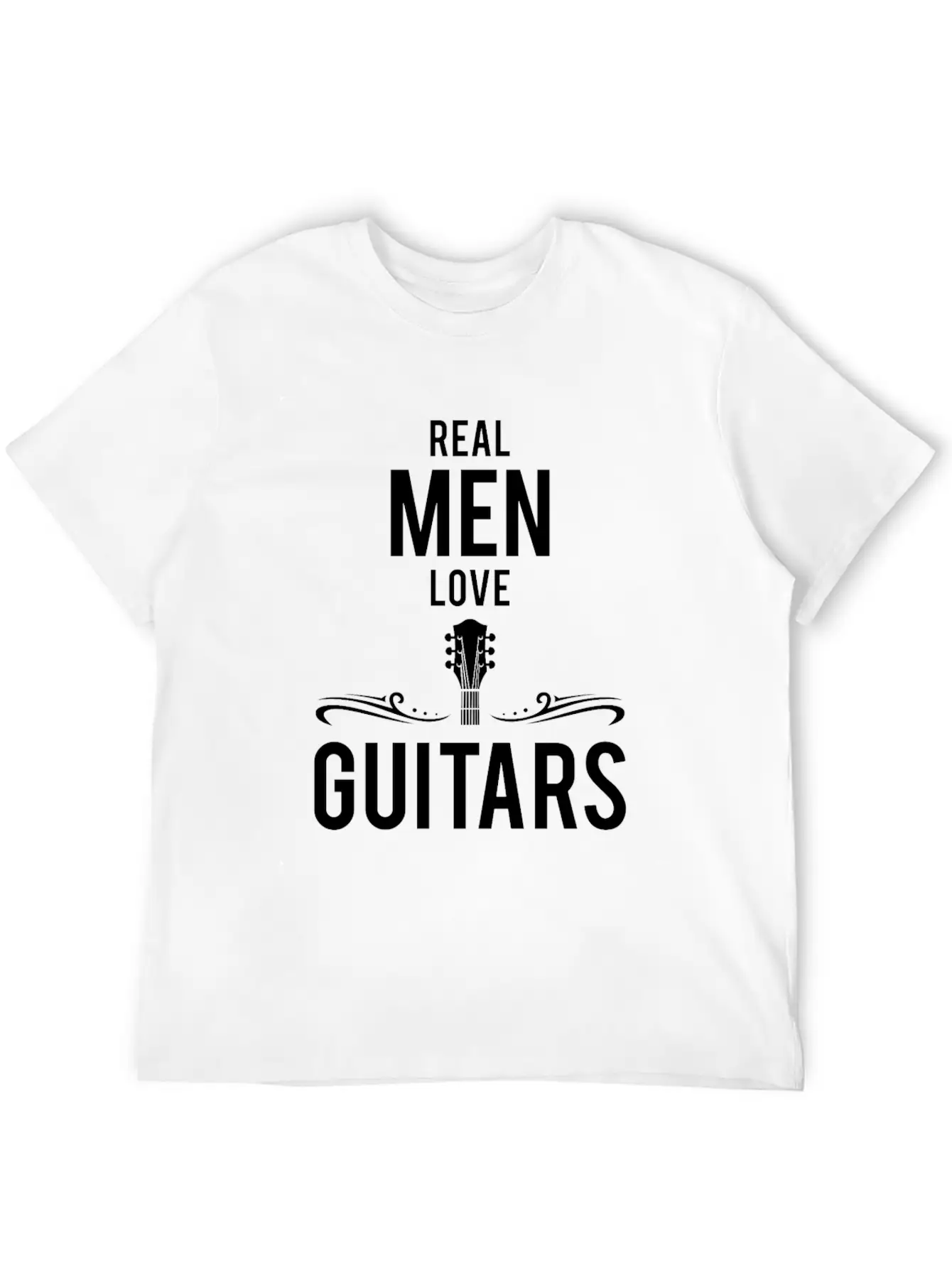 Cool Real Men Love Guitars Guitar Lovers Gift Relaxed Everyday Tee – Lightweight And Durable Cotton