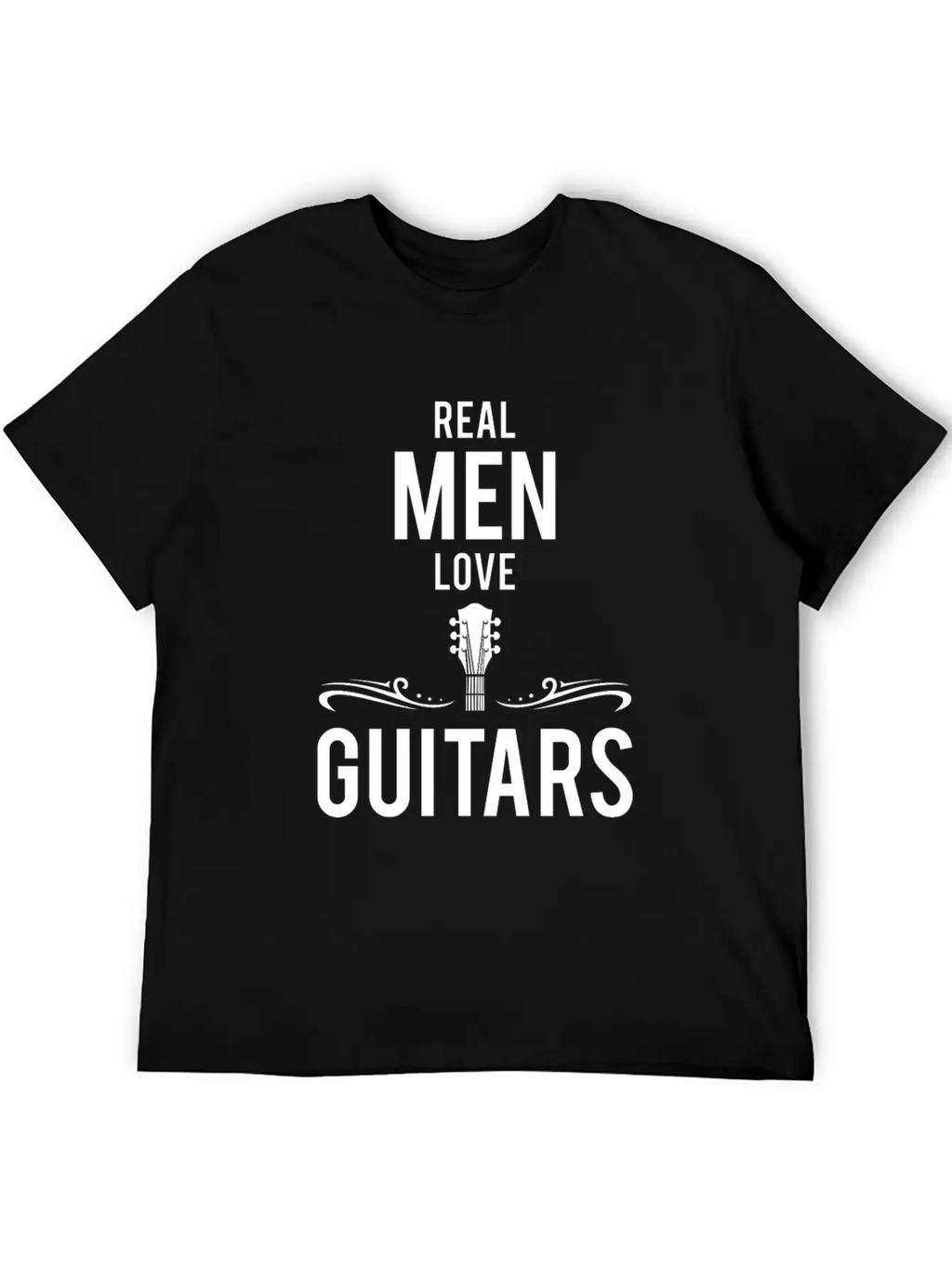 Cool Real Men Love Guitars Guitar Lovers Gift Relaxed Everyday Tee – Lightweight And Durable Cotton