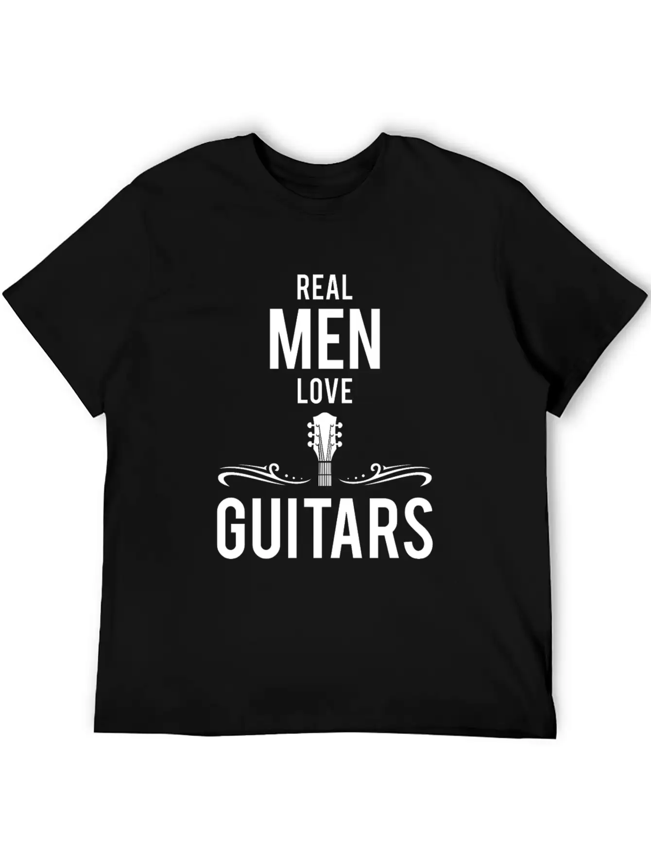 Cool Real Men Love Guitars Guitar Lovers Gift Relaxed Everyday Tee – Lightweight And Durable Cotton