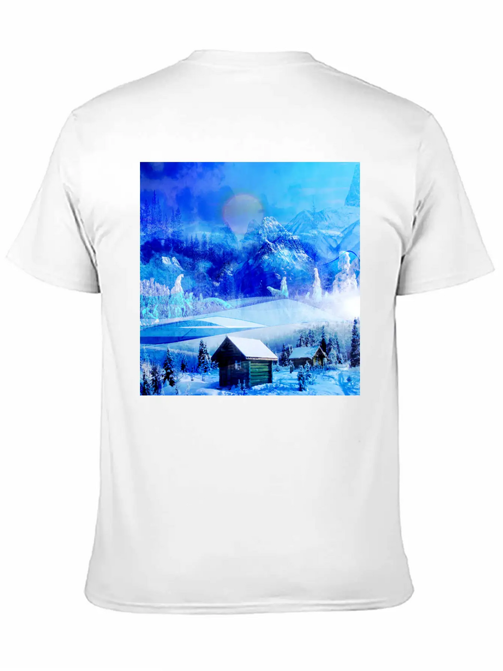 Cool Winter Landscape Christmas Landscape Relaxed Everyday Tee – Lightweight And Durable Cotton