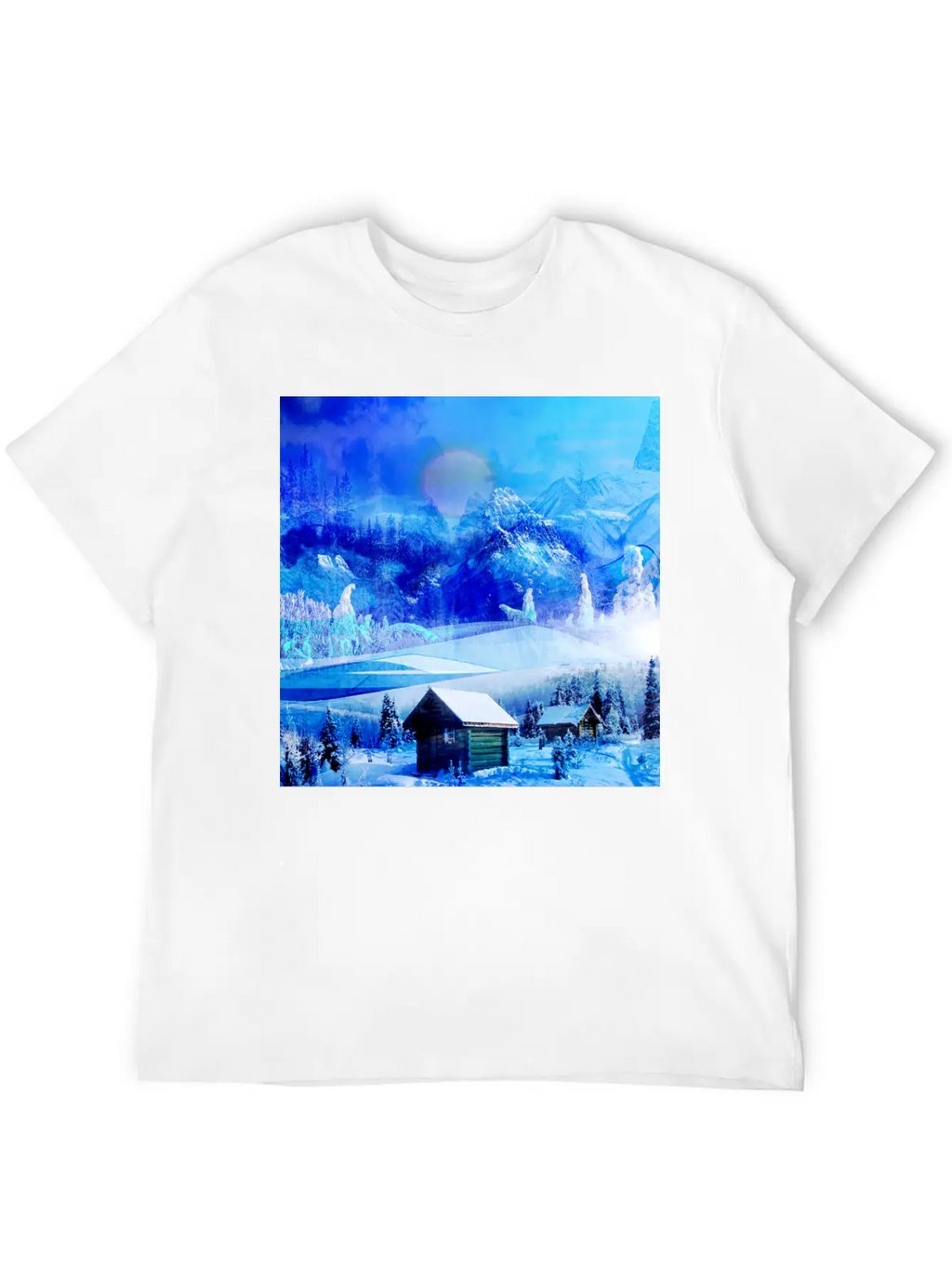 Cool Winter Landscape Christmas Landscape Relaxed Everyday Tee – Lightweight And Durable Cotton