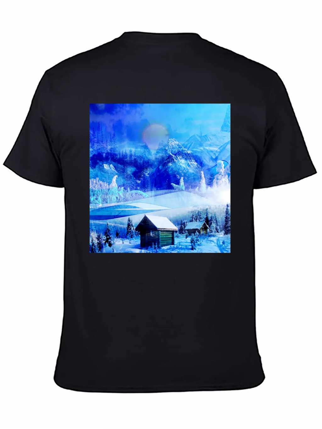 Cool Winter Landscape Christmas Landscape Relaxed Everyday Tee – Lightweight And Durable Cotton
