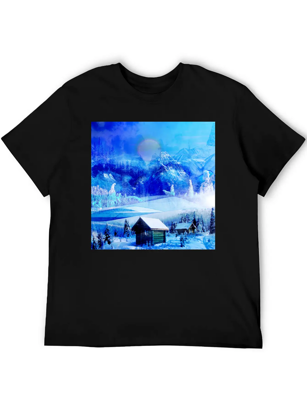 Cool Winter Landscape Christmas Landscape Relaxed Everyday Tee – Lightweight And Durable Cotton