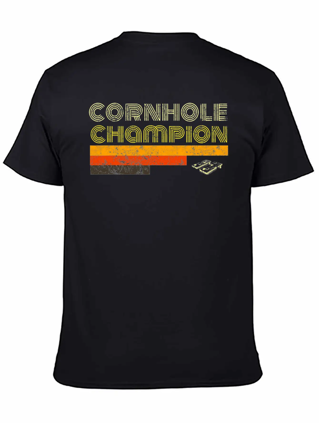 Cornhole Trophy Tshirt Vintage Christmas Gift Men Stylish Everyday T-Shirt – Unisex Basic Cotton Tee