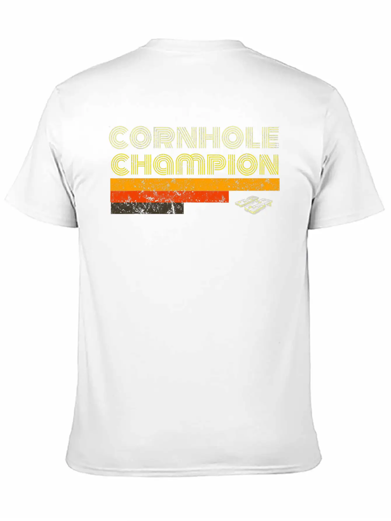 Cornhole Trophy Tshirt Vintage Christmas Gift Men Stylish Everyday T-Shirt – Unisex Basic Cotton Tee