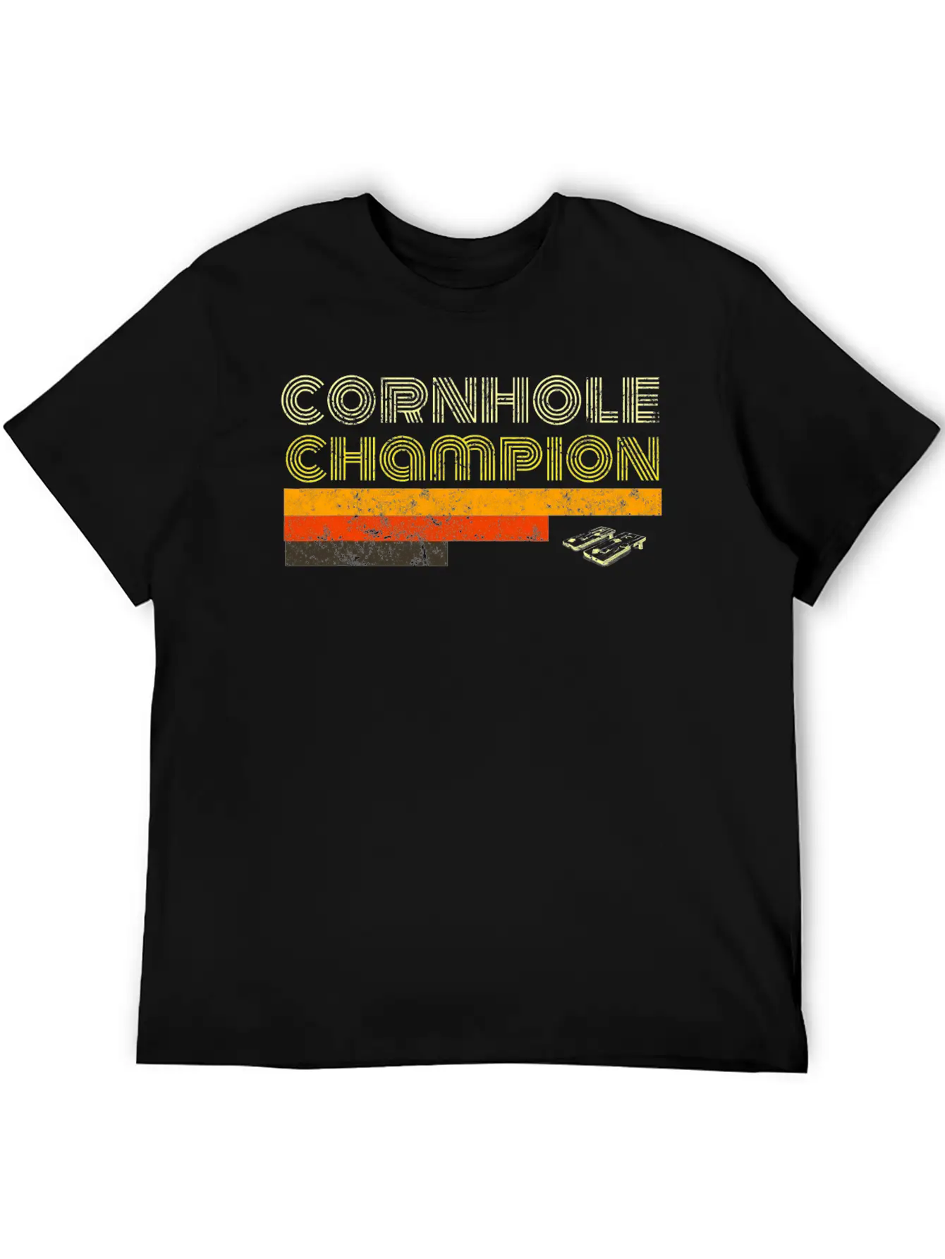 Cornhole Trophy Tshirt Vintage Christmas Gift Men Stylish Everyday T-Shirt – Unisex Basic Cotton Tee