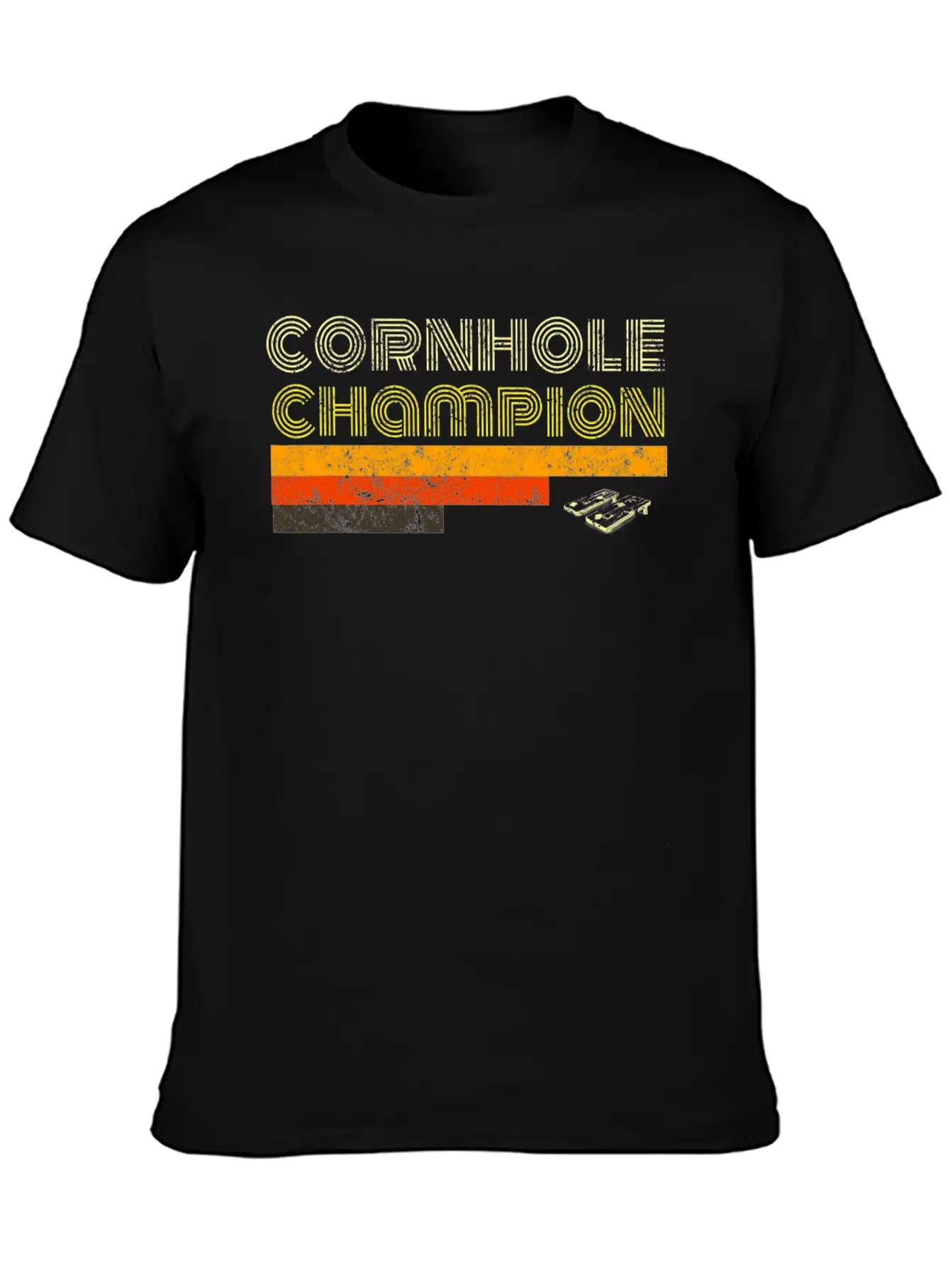 Cornhole Trophy Tshirt Vintage Christmas Gift Men Stylish Everyday T-Shirt – Unisex Basic Cotton Tee
