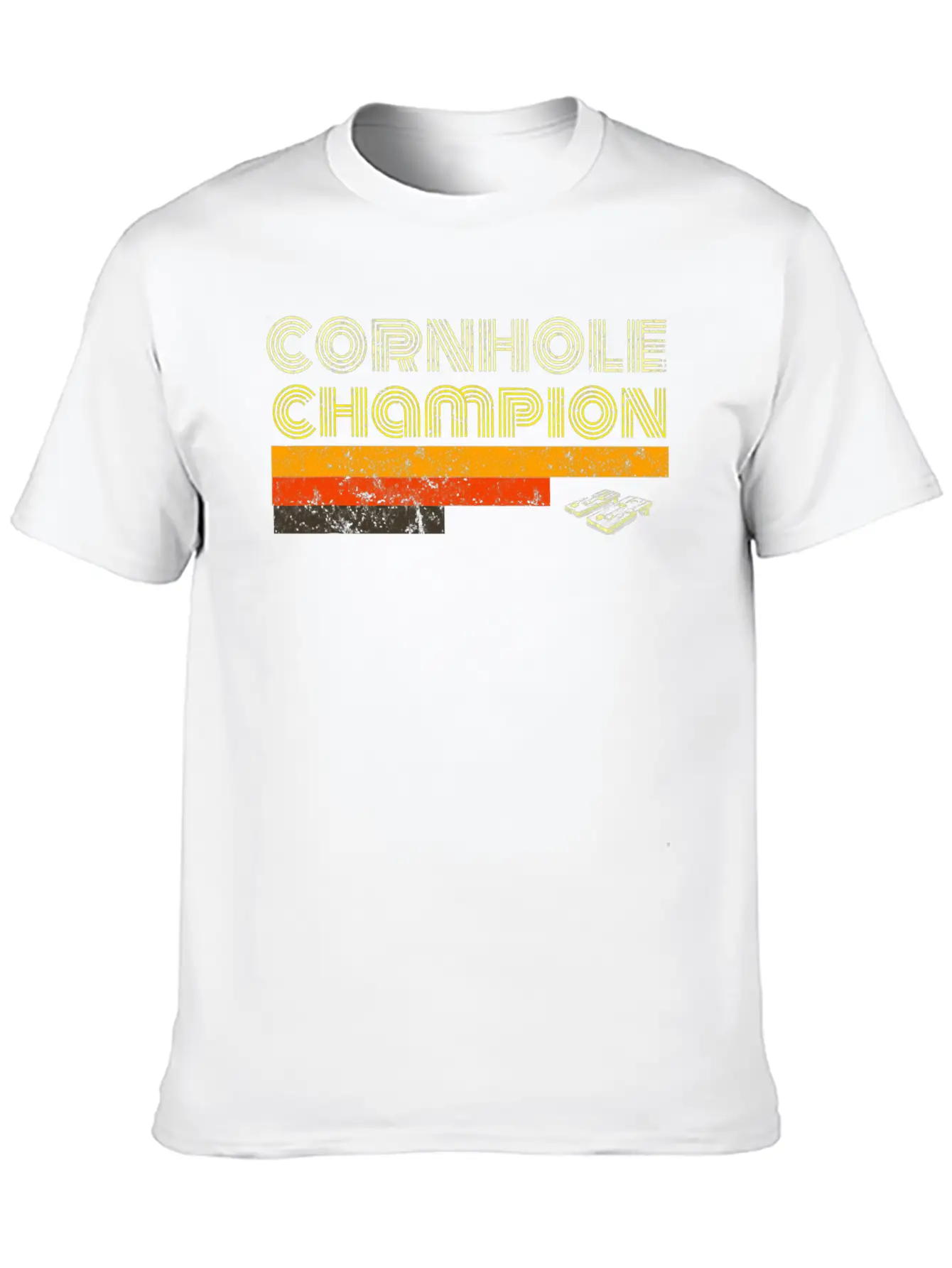 Cornhole Trophy Tshirt Vintage Christmas Gift Men Stylish Everyday T-Shirt – Unisex Basic Cotton Tee