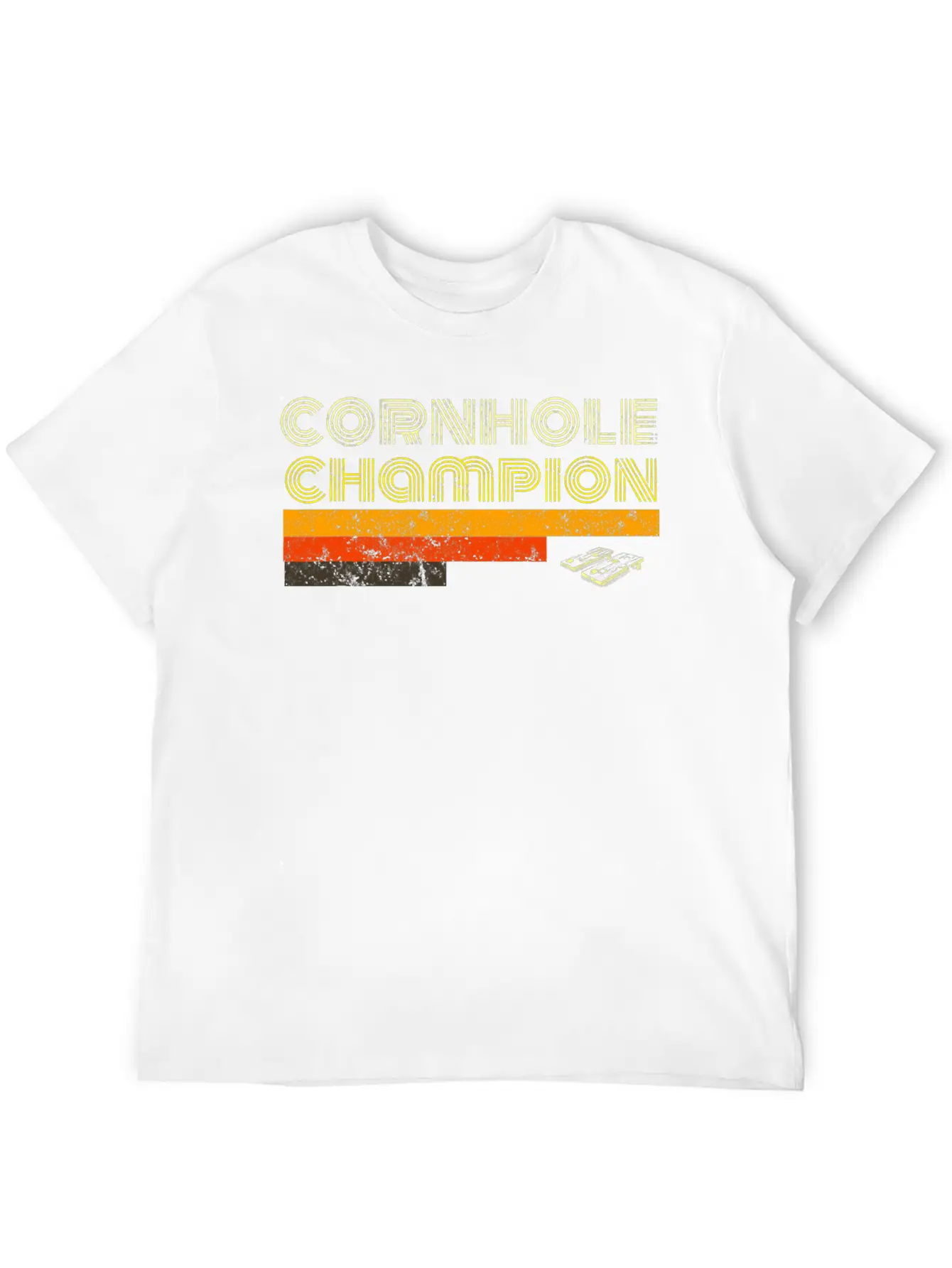 Cornhole Trophy Tshirt Vintage Christmas Gift Men Stylish Everyday T-Shirt – Unisex Basic Cotton Tee