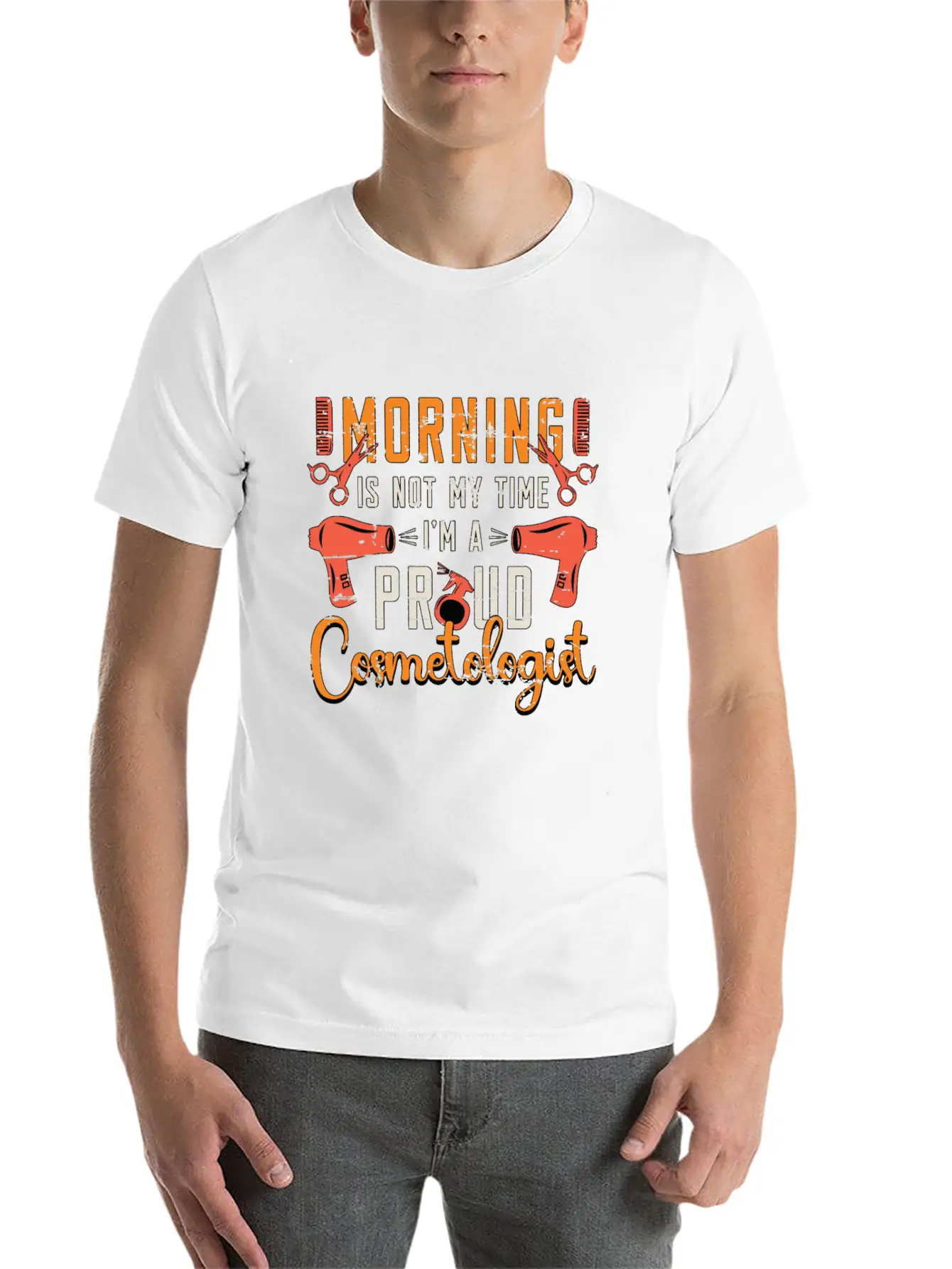 Cosmetologist Morning Is Not My Time Esthetician Timeless Short Sleeve Tee – Comfy And Minimalist Design