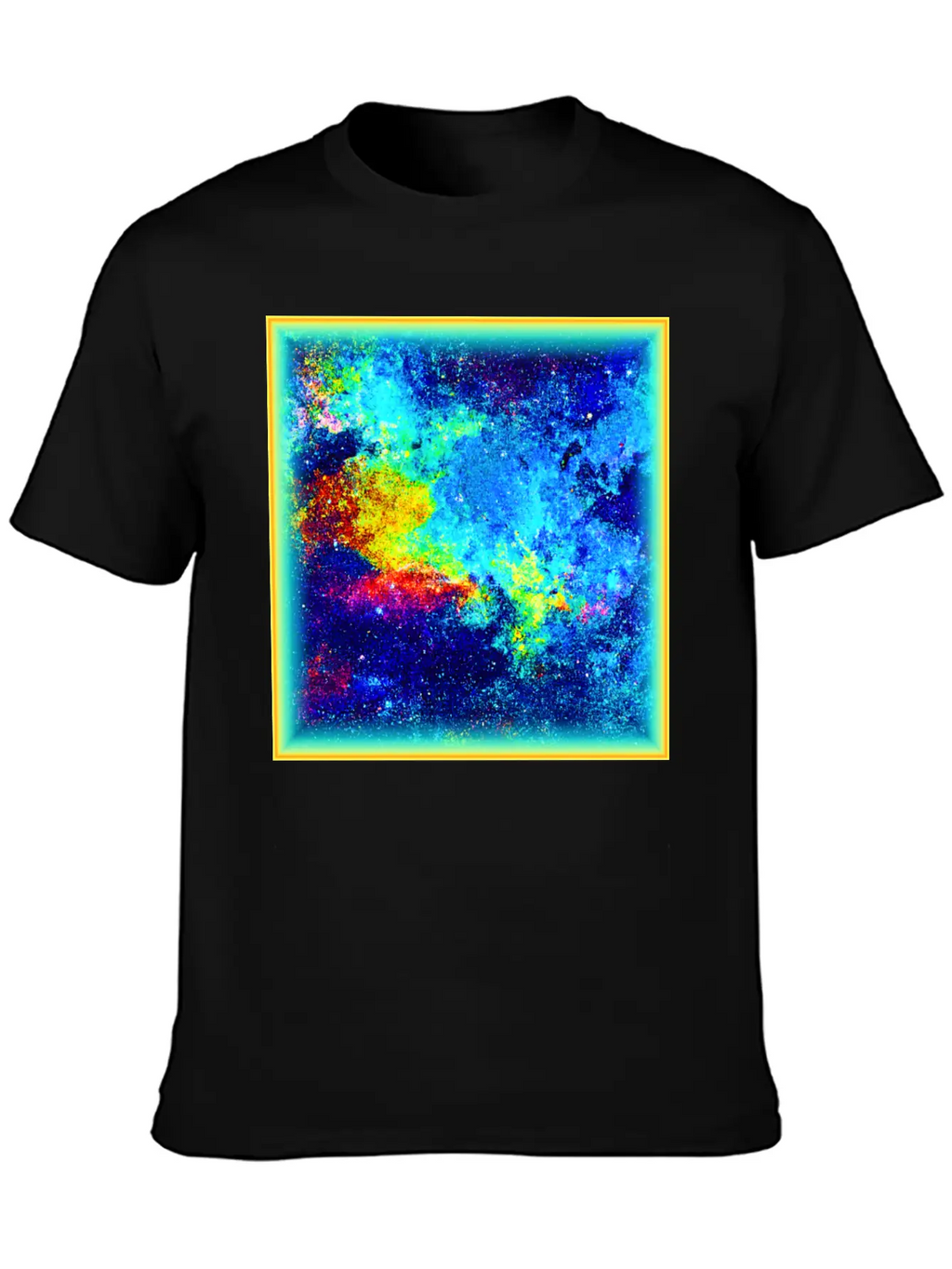 Cosmic Kaleidoscope: Colorful Universe Art Timeless Short Sleeve Tee – Comfy And Minimalist Design