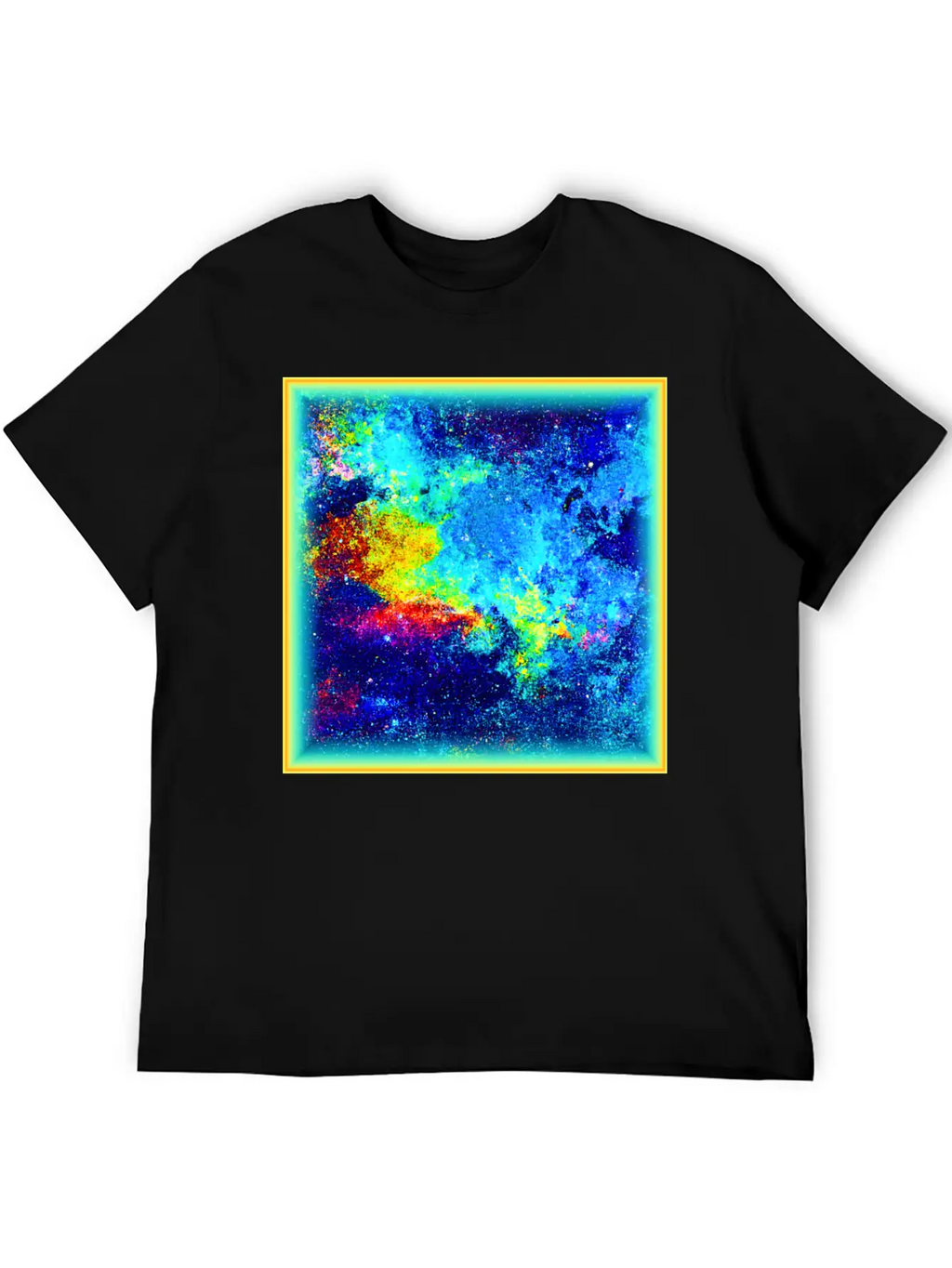 Cosmic Kaleidoscope: Colorful Universe Art Timeless Short Sleeve Tee – Comfy And Minimalist Design