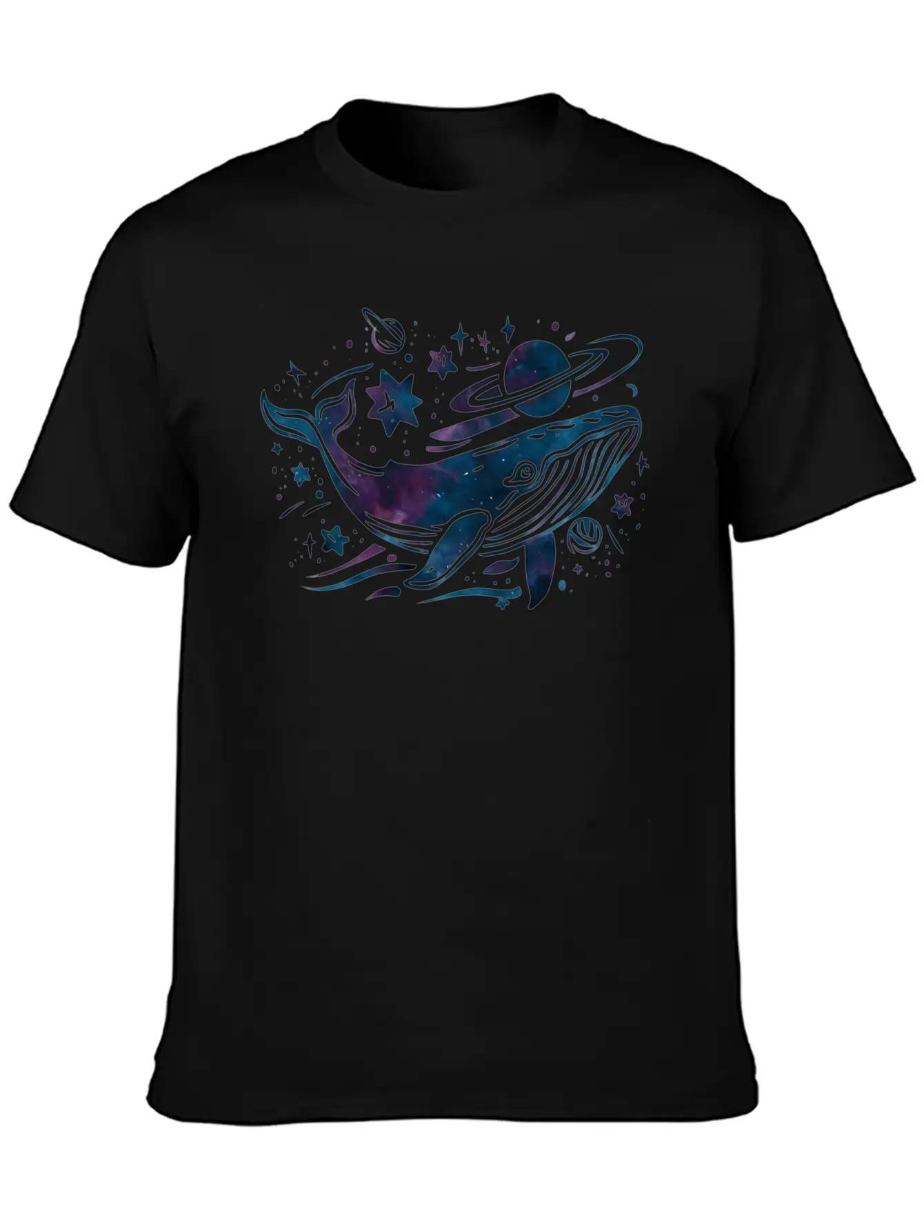 Cosmic Whale Dream Breathable Graphic T-Shirt – Perfect For Casual Days