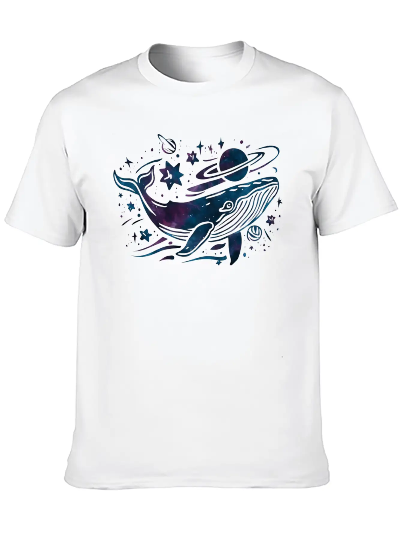 Cosmic Whale Dream Breathable Graphic T-Shirt – Perfect For Casual Days
