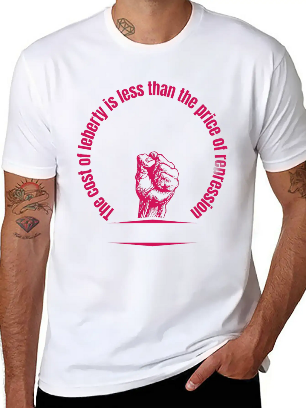 Cost Of Liberty Is Less Than The Price Of Repressi Essential Cotton Tee For Daily Outfits – Unisex Style