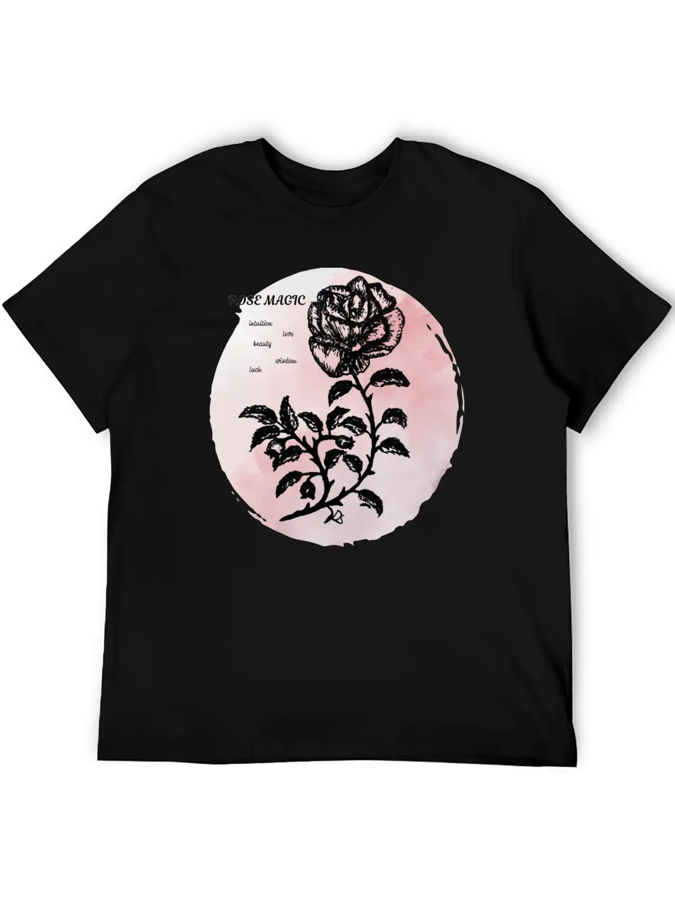 Cottage Rose Magic On Pink Unisex Casual T-Shirt – Clean Design For Daily Comfort