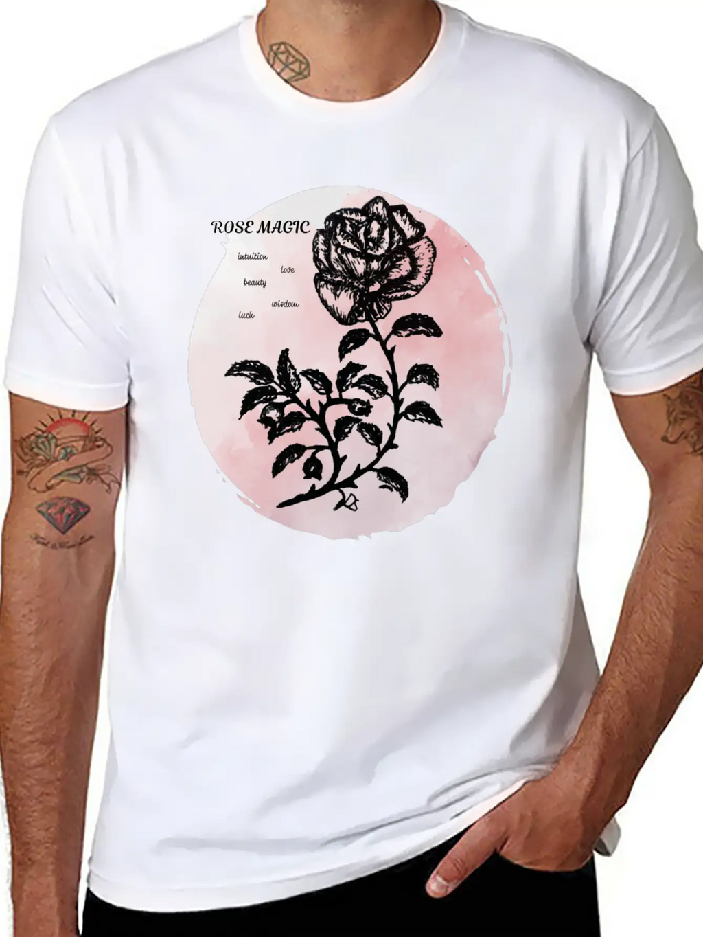 Cottage Rose Magic On Pink Unisex Casual T-Shirt – Clean Design For Daily Comfort