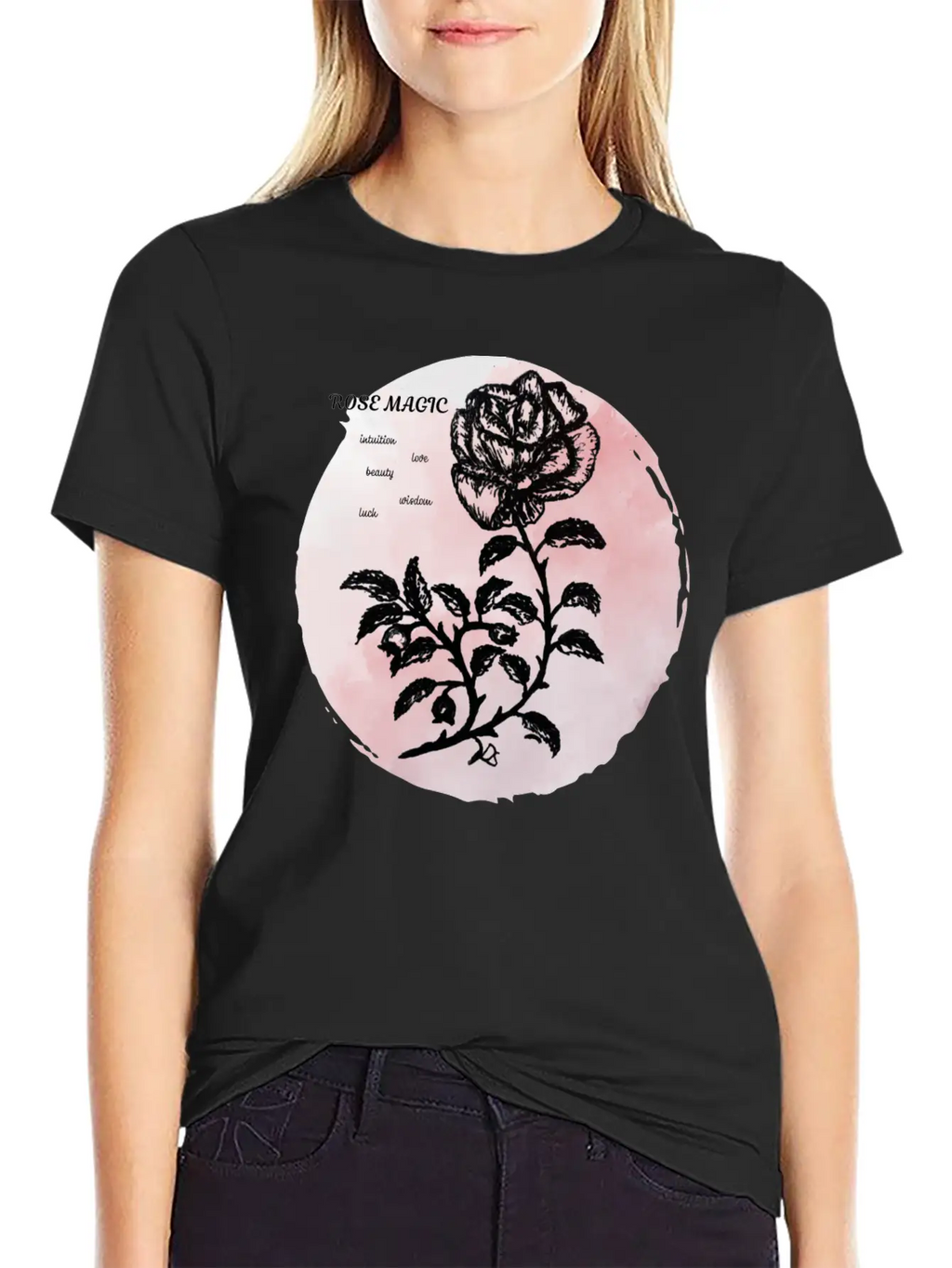 Cottage Rose Magic On Pink Unisex Casual T-Shirt – Clean Design For Daily Comfort