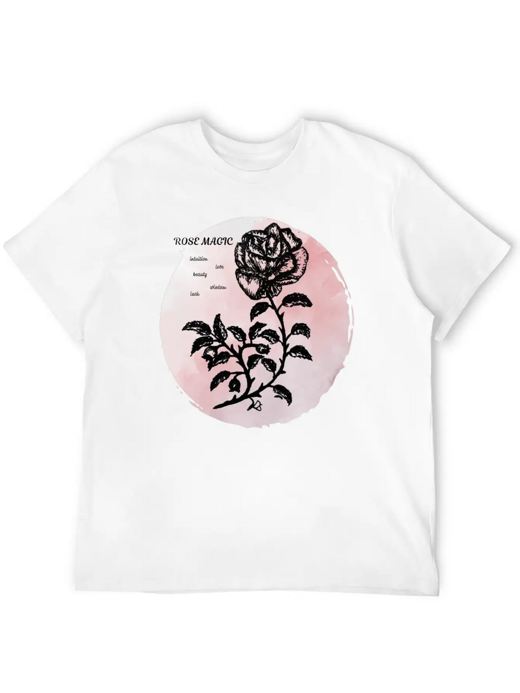 Cottage Rose Magic On Pink Unisex Casual T-Shirt – Clean Design For Daily Comfort