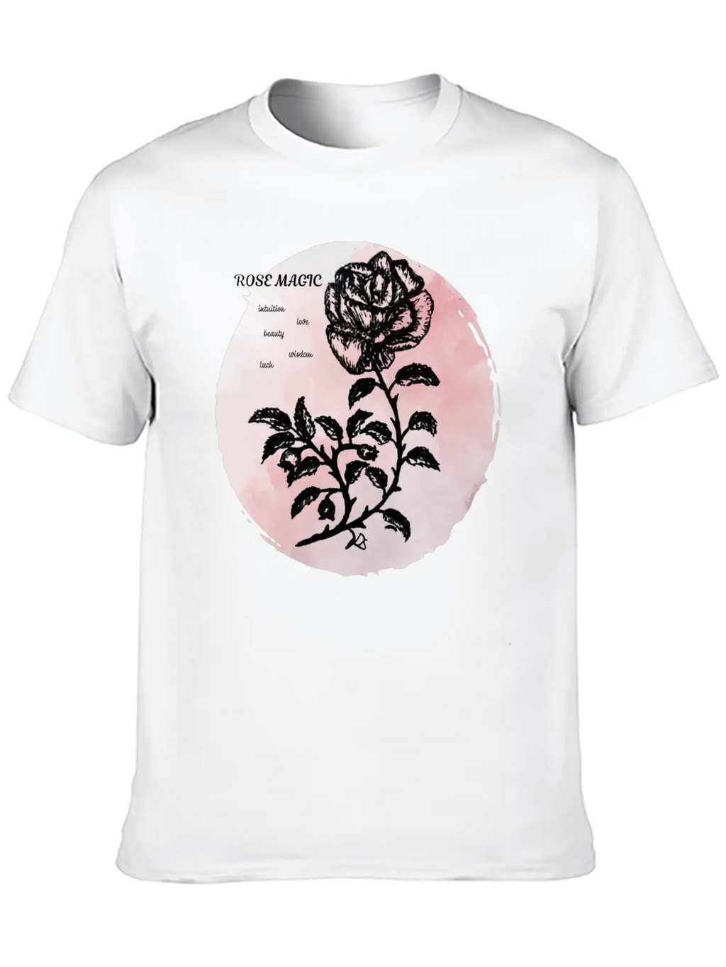 Cottage Rose Magic On Pink Unisex Casual T-Shirt – Clean Design For Daily Comfort
