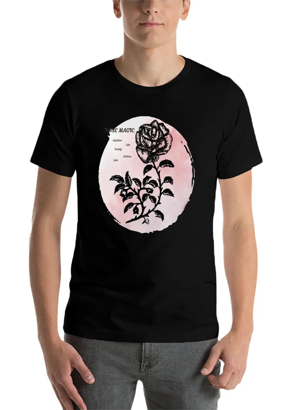 Cottage Rose Magic On Pink Unisex Casual T-Shirt – Clean Design For Daily Comfort