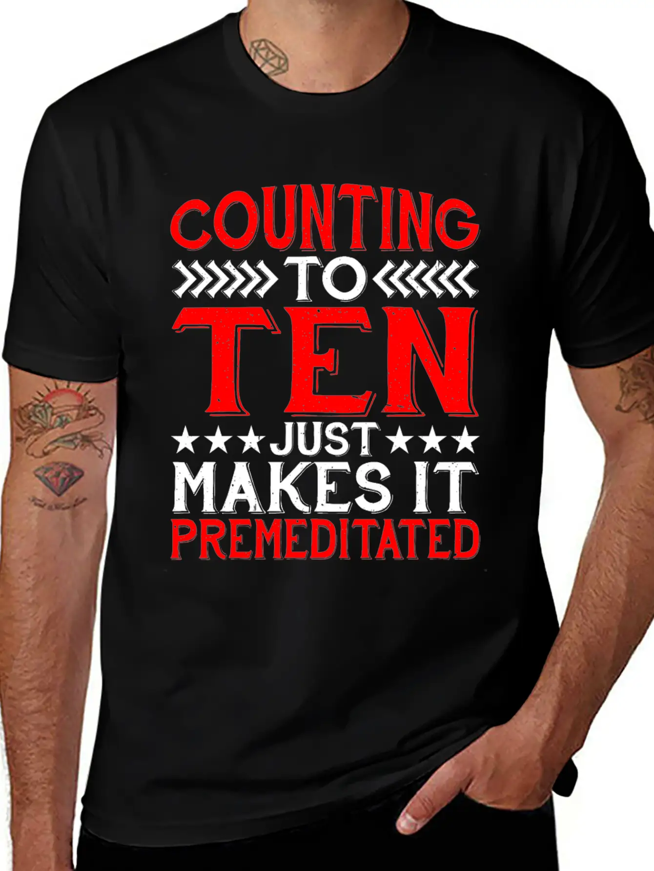 Counting To Ten Just Makes It Premeditated 4 Timeless Short Sleeve Tee – Comfy And Minimalist Design