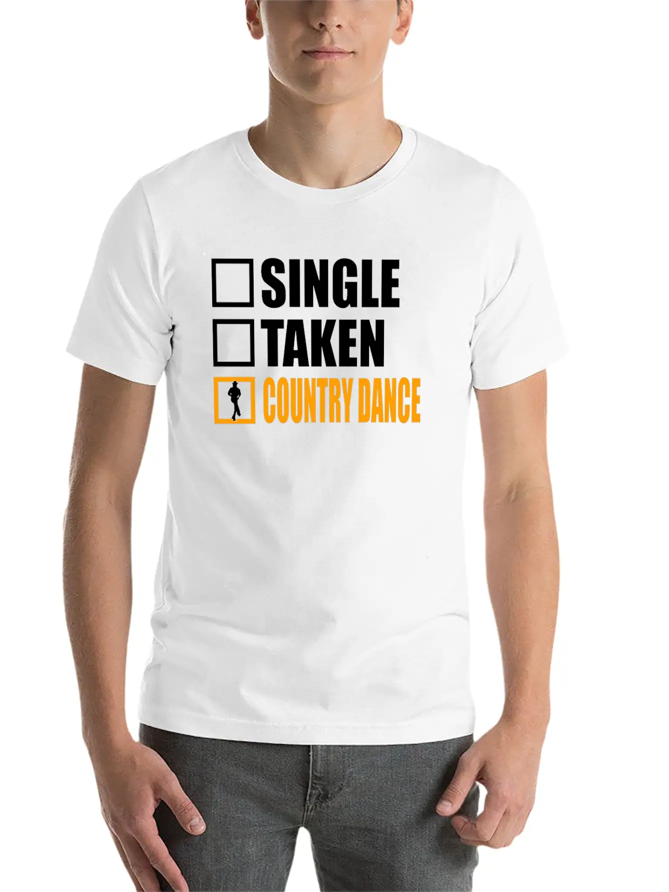 Country Dance Is My Girlfriend Essential Cotton Tee For Daily Outfits – Unisex Style