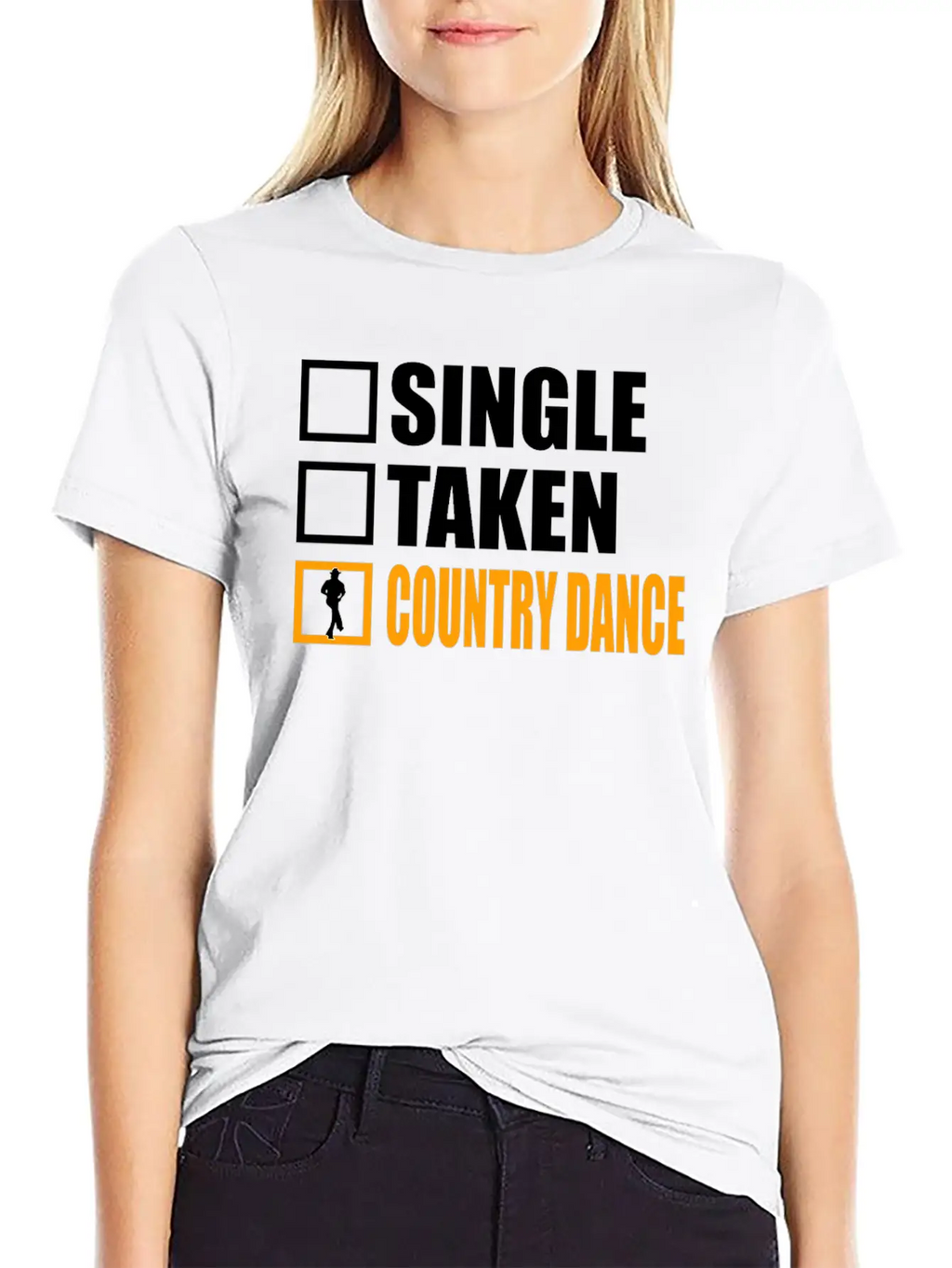 Country Dance Is My Girlfriend Essential Cotton Tee For Daily Outfits – Unisex Style