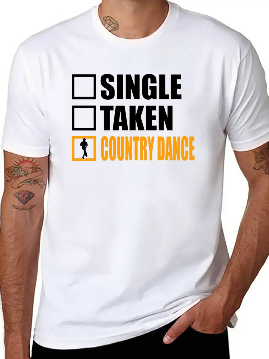 Country Dance Is My Girlfriend Essential Cotton Tee For Daily Outfits – Unisex Style