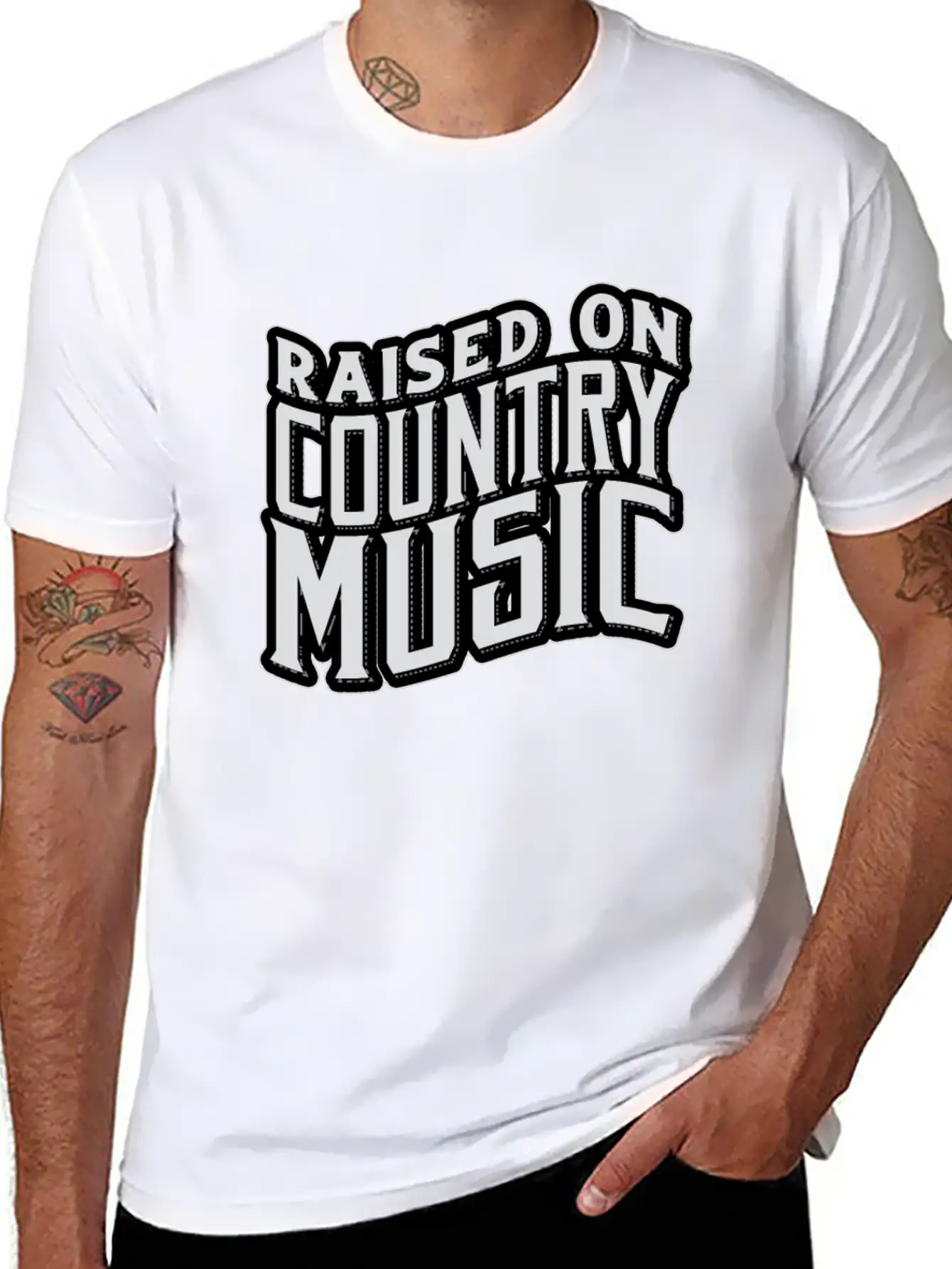 Country Music Modern Fit Casual T-Shirt – Clean And Versatile Design