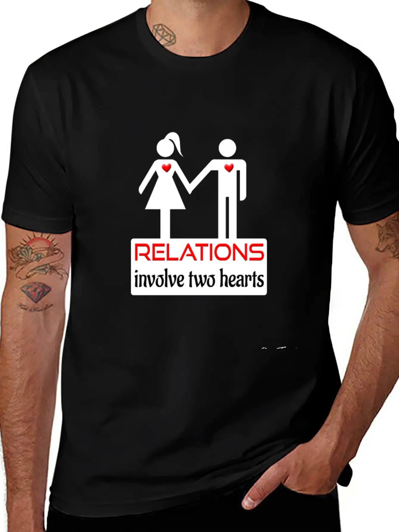 Couples-relations-wht Unisex Casual T-Shirt – Clean Design For Daily Comfort