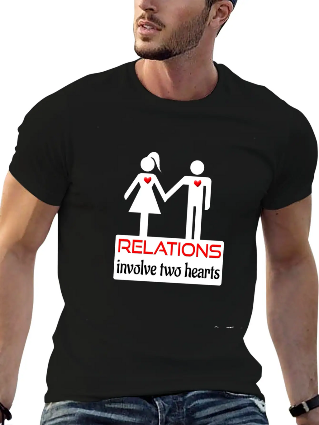 Couples-relations-wht Unisex Casual T-Shirt – Clean Design For Daily Comfort