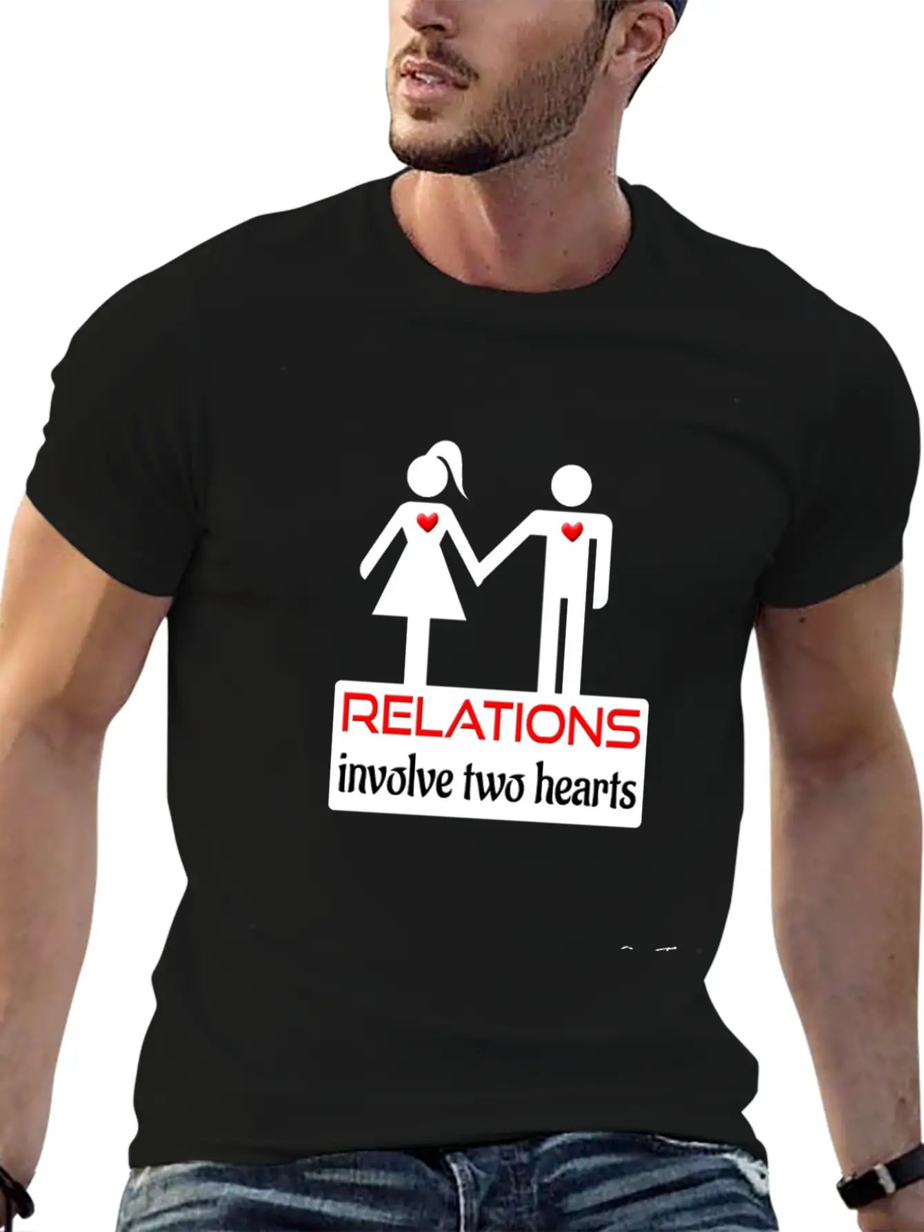 Couples-relations-wht Unisex Casual T-Shirt – Clean Design For Daily Comfort