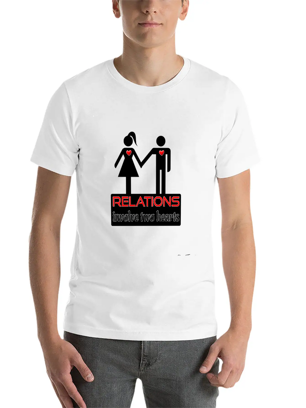 Couples-relations-wht Unisex Casual T-Shirt – Clean Design For Daily Comfort
