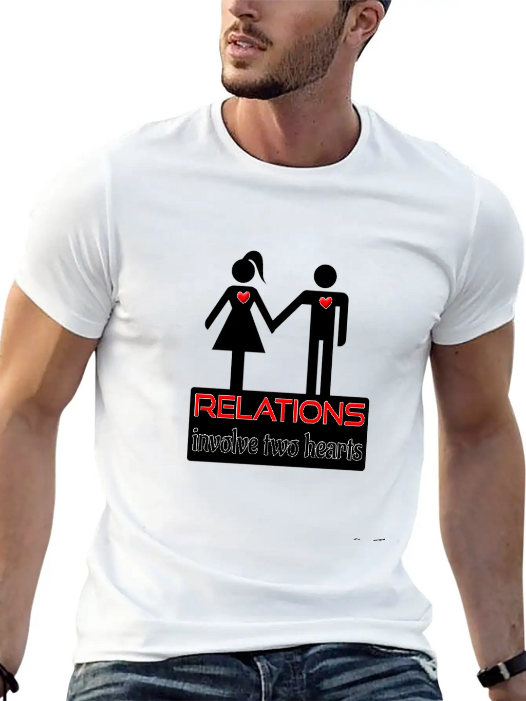 Couples-relations-wht Unisex Casual T-Shirt – Clean Design For Daily Comfort