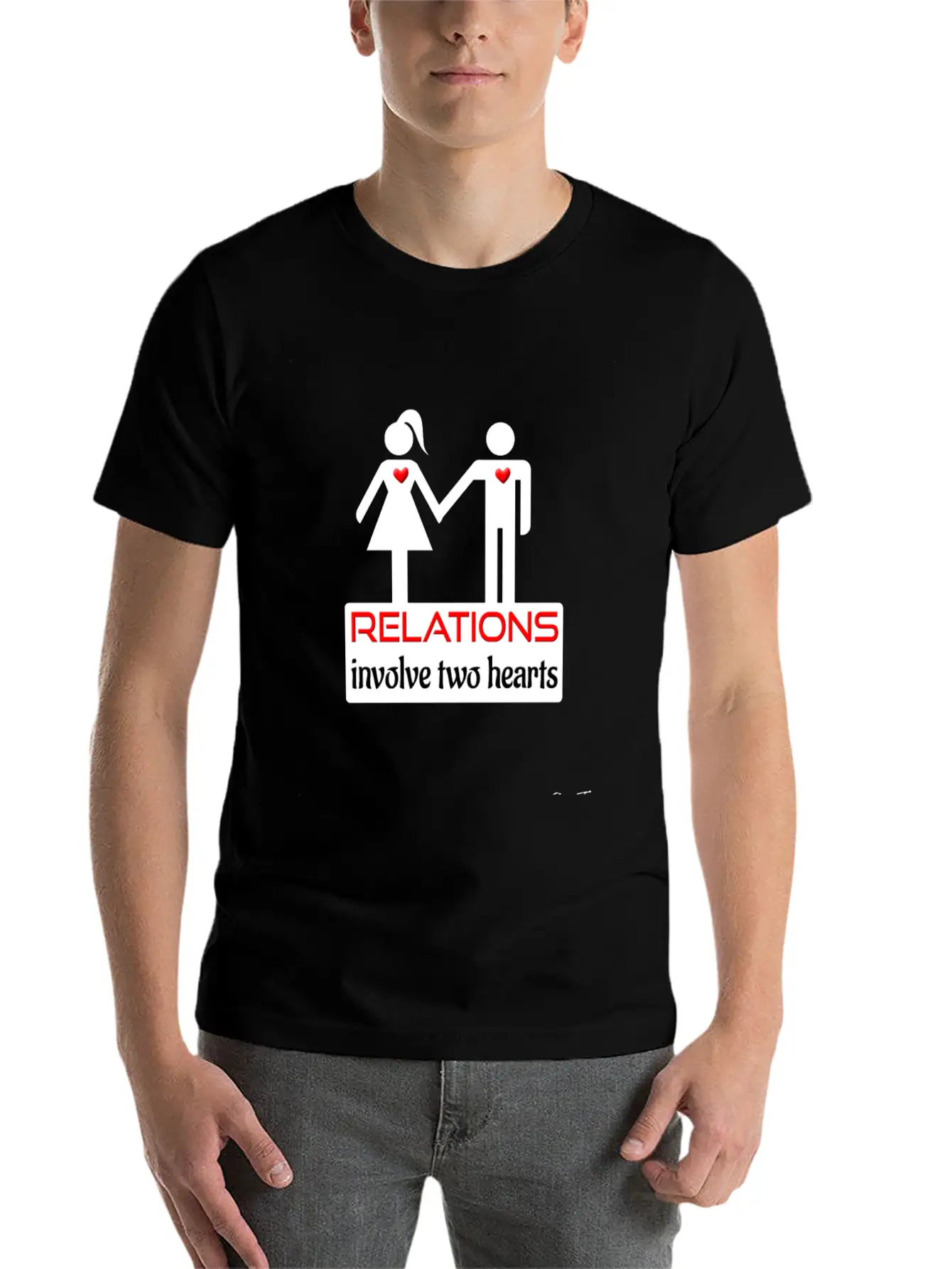 Couples-relations-wht Unisex Casual T-Shirt – Clean Design For Daily Comfort