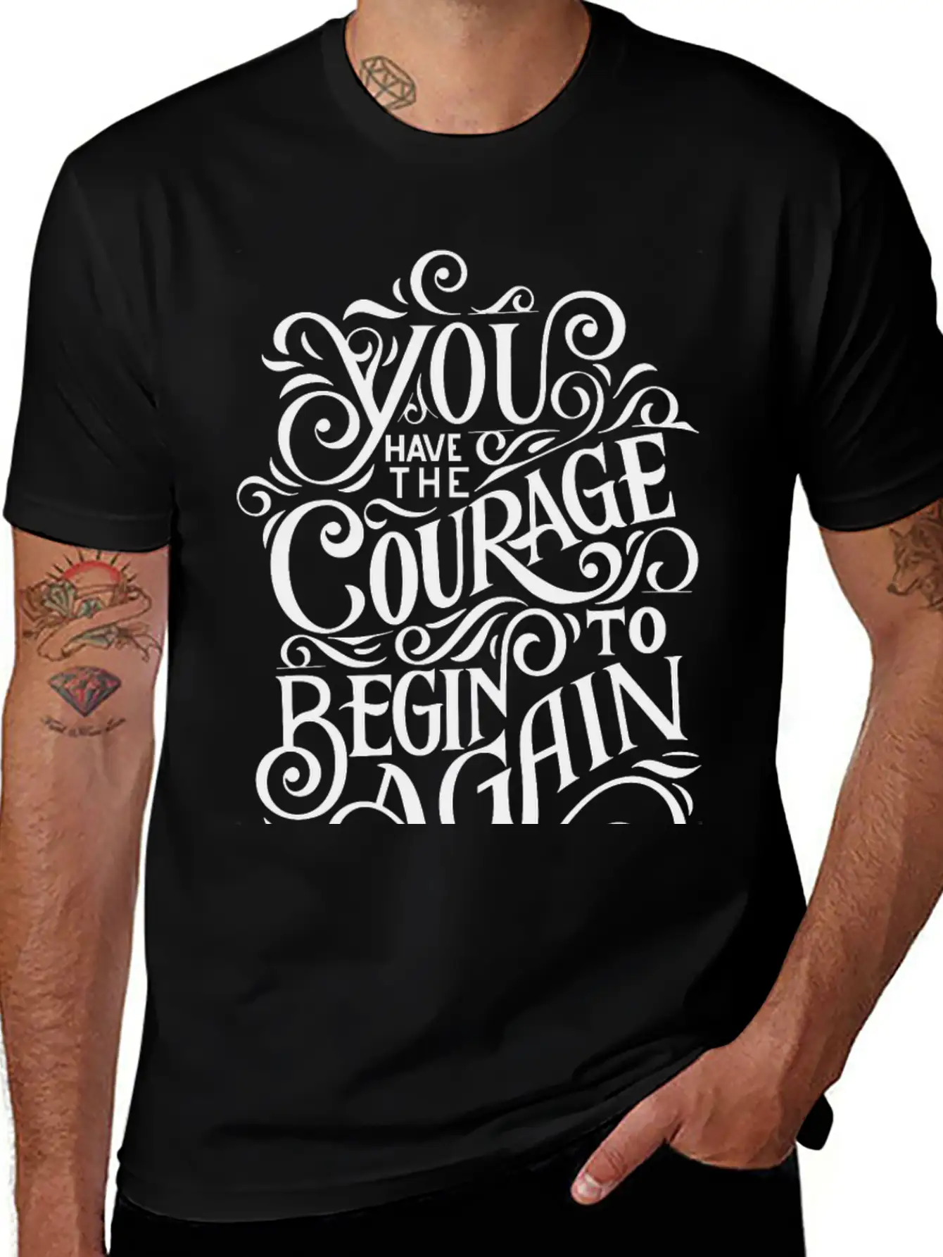 COURAGE Breathable Graphic T-Shirt – Perfect For Casual Days
