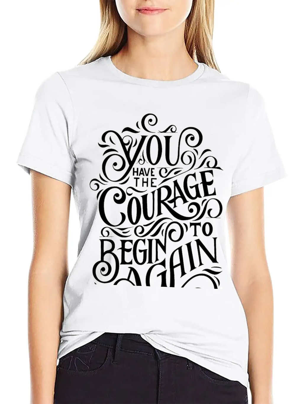COURAGE Breathable Graphic T-Shirt – Perfect For Casual Days