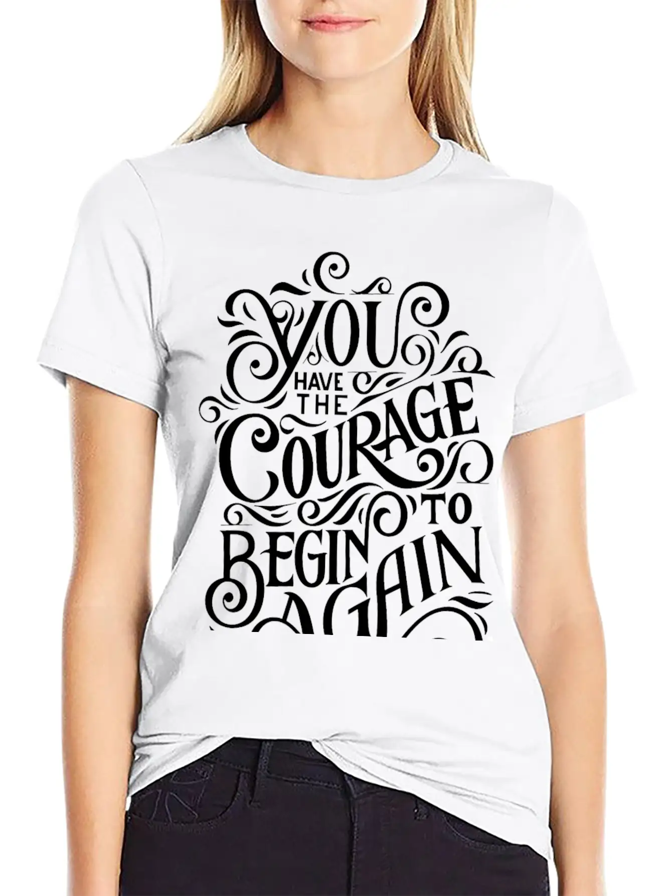 COURAGE Breathable Graphic T-Shirt – Perfect For Casual Days