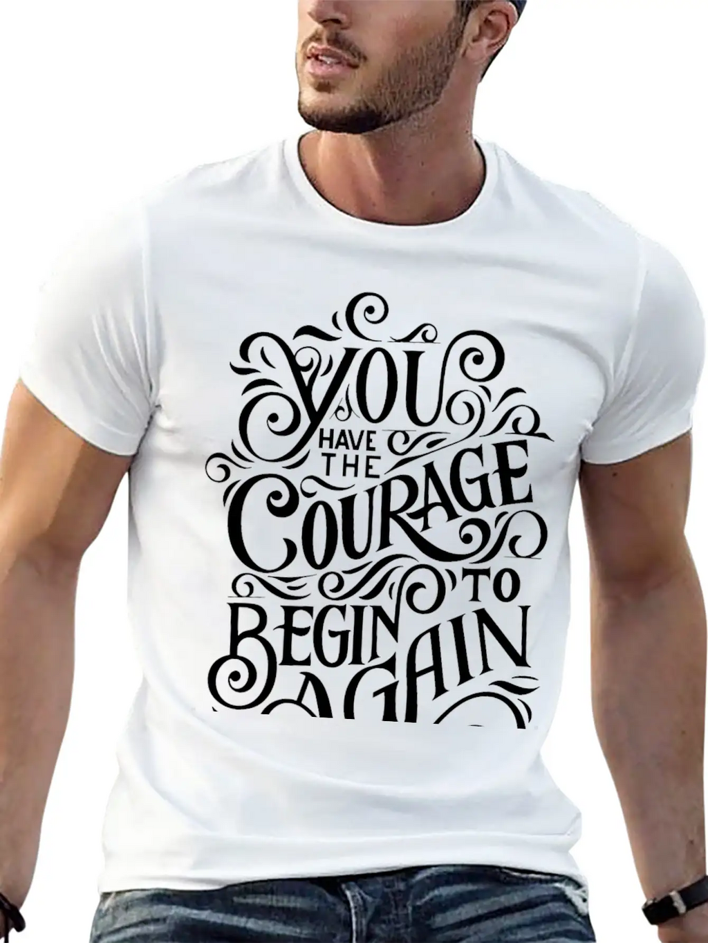 COURAGE Breathable Graphic T-Shirt – Perfect For Casual Days