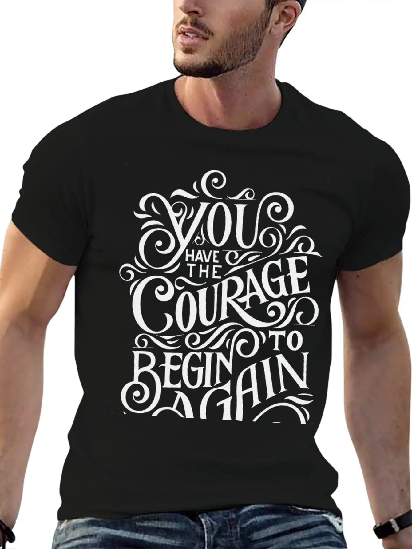 COURAGE Breathable Graphic T-Shirt – Perfect For Casual Days