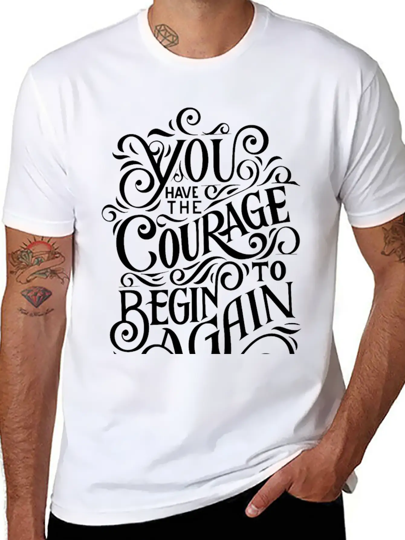 COURAGE Breathable Graphic T-Shirt – Perfect For Casual Days